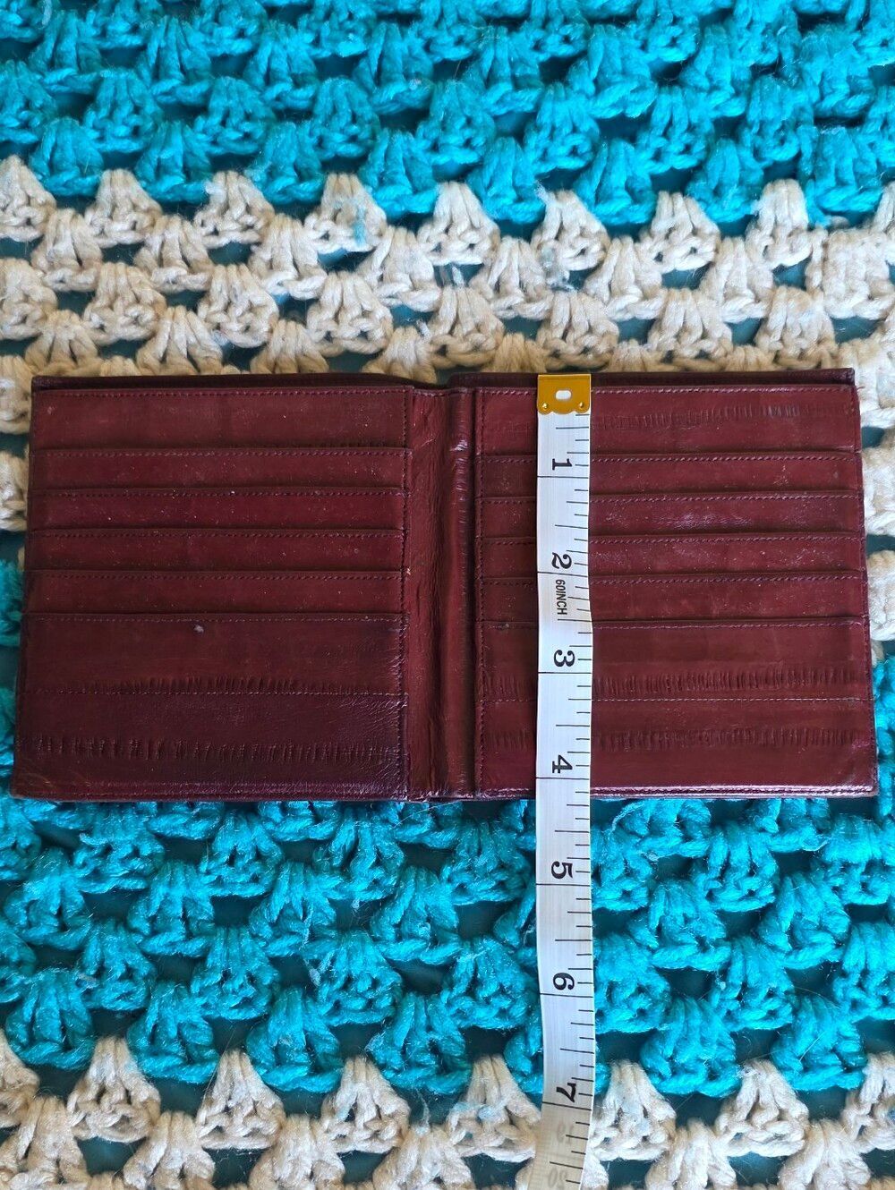 Mens Brown Leather Bi Fold Wallet Never Used - Picture 5 of 5